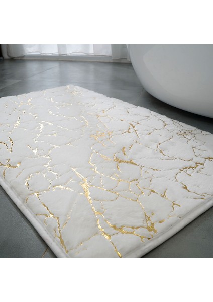 TJ003DEVE Stili 40X60CM Banyo Paspas Modern Oturma Odası Paspaslar Alan Küçük Halı Yıkanabilir Yatak Odası Banyo Dikdörtgen Kaymaz Tuvalet Zemin Sahte Tavşan Paspaslar (Yurt Dışından)
