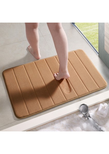 No.09 Tarzı 60*40 cm Banyo Paspas Mercan Polar Banyo Halısı Yıkanabilir Su Emme Kaymaz Bellek Köpük Emici Halı Tuvalet Zemin Mat (Yurt Dışından)