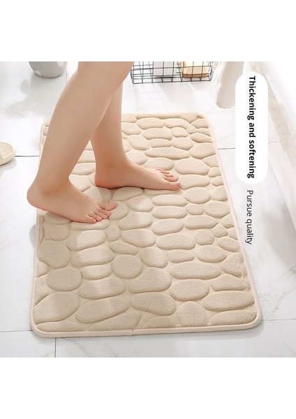 Pembe Tarzı 400MMX600MM Banyo Paspas Kaymaz Halılar Arnavut Kaldırımı Kabartmalı Banyo Banyo Lavabo Küvet Yan Zemin Halı Duş Odası Paspas Bellek (Yurt Dışından) fırsatları