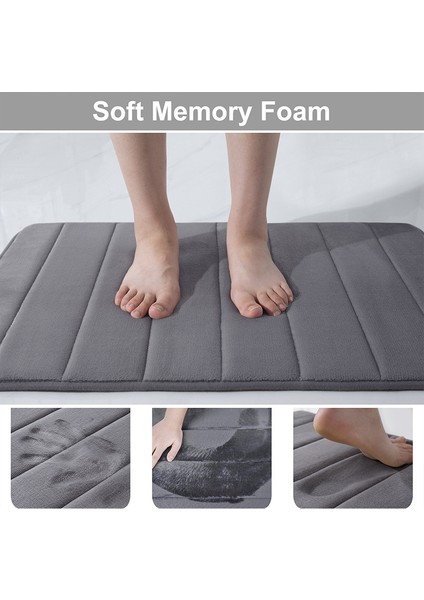 Mavi Stil 40X60CM Mercan Kadife Paspas Polar Banyo Halı Su Mat Emme Kaymaz Bellek Köpük Emici Yıkanabilir Halı Tuvalet Zemin Mat (Yurt Dışından) modelleri