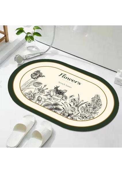 Yaci Shop MAT487 Stili 50X80CM Ins Süper Emici Banyo Paspas Çabuk Kuruyan Banyo Halısı Kaymaz Giriş Paspas Nappa Deri Paspaslar Tuvalet Halı Ev Dekor (Yurt Dışından)