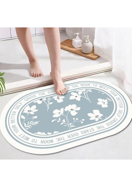 Yaci Shop MAT487 Stili 50X80CM Ins Süper Emici Banyo Paspas Çabuk Kuruyan Banyo Halısı Kaymaz Giriş Paspas Nappa Deri Paspaslar Tuvalet Halı Ev Dekor (Yurt Dışından)