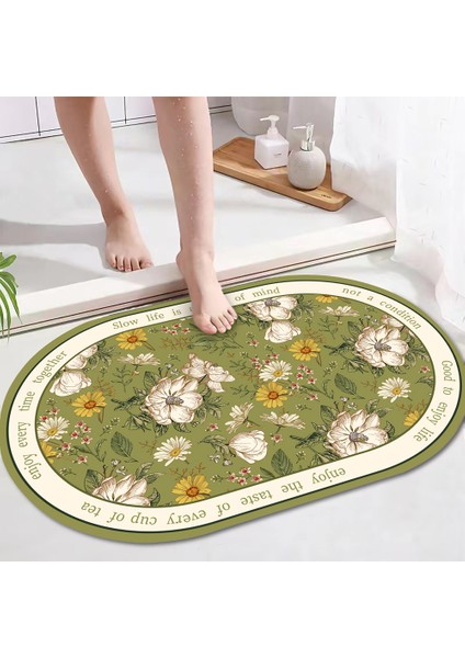 Yaci Shop MAT487 Stili 50X80CM Ins Süper Emici Banyo Paspas Çabuk Kuruyan Banyo Halısı Kaymaz Giriş Paspas Nappa Deri Paspaslar Tuvalet Halı Ev Dekor (Yurt Dışından)