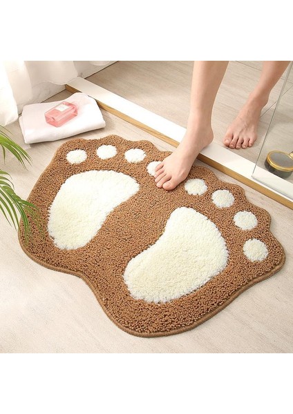 Kahverengi Tarzı 40X60CM Ayak Banyo Aksesuarları Halı Setleri Su Emme Banyo Tuvalet Duş Zemin Kaymaz Mat Oturma Odası Giriş Paspas (Yurt Dışından)