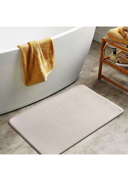 Bej Tarzı 40X60CM Emici Banyo Halısı Kaymaz Kalınlaşmak Banyo Paspas Çabuk Kuruyan Yatak Odası Giriş Paspas Ev Kat Mat Banyo Ayak Halı (Yurt Dışından)