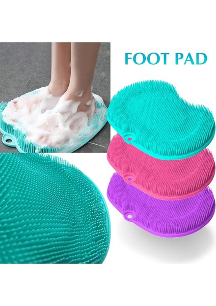 Mor Tarzı Ayak Masajlı Duş Mat Banyo Silikon Peeling Fırçalama Mat Banyo Temizleme Masaj Zemin Kapı Yastık Halı Ped Halı (Yurt Dışından) fiyatları