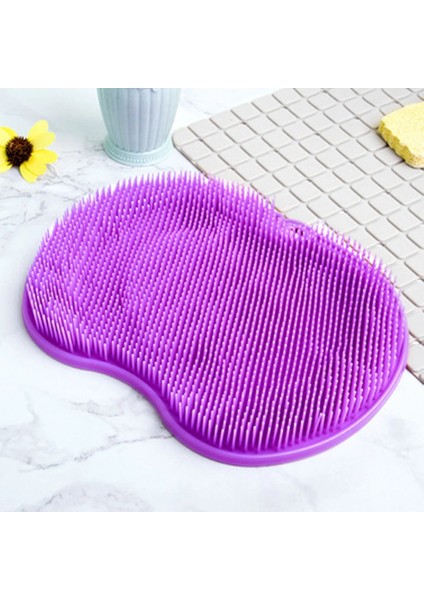 Mor Tarzı Ayak Masajlı Duş Mat Banyo Silikon Peeling Fırçalama Mat Banyo Temizleme Masaj Zemin Kapı Yastık Halı Ped Halı (Yurt Dışından) fırsatları