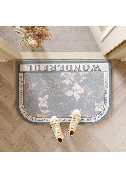 B Tarzı 40X60CM Yeni Pastoral Tarzı Emici Banyo Paspas Çabuk Kuruyan Duş Diatom Çamur Oturma Odası Giriş Kapısı Halı Kaymaz Paspas Halı (Yurt Dışından)