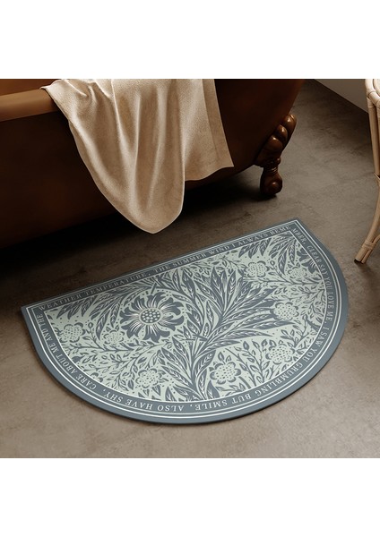 N8 Tarzı 50X80CM Diyatomlu Toprak Kauçuk Duş Matı Çabuk Kuruyan Banyo Halısı Kaymaz Giriş Paspas Nappa Cilt Zemin Banyo Paspas Halı (Yurt Dışından)