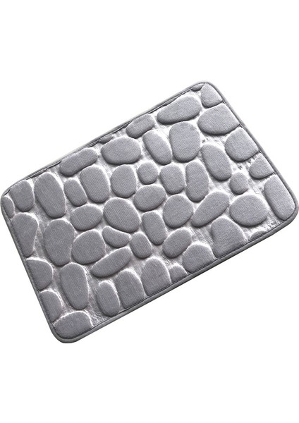 Gri-2 Tarzı 40-60CM Ev Banyo Paspas Mercan Polar Banyo Halı Su Emme Kaymaz Bellek Köpük Emici Yıkanabilir Halı Tuvalet Zemin Mat (Yurt Dışından)