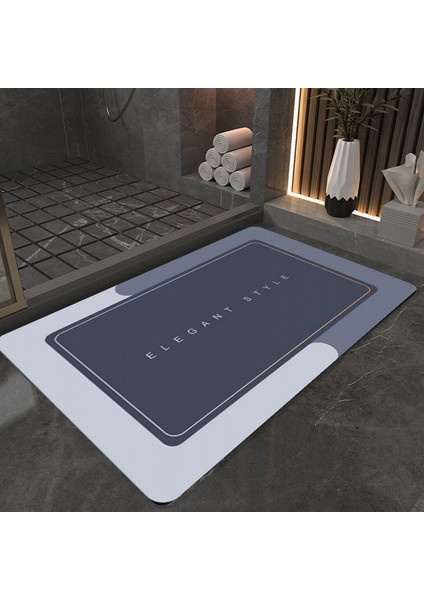 GZN6005 Tarzı 50CMX80CM Banyo Paspas Kaymaz Süper Emici Modern Moda Diyatomlu Toprak Balkon Sundurma Mat Mutfak Mat Minimalist Giriş Paspası (Yurt Dışından)