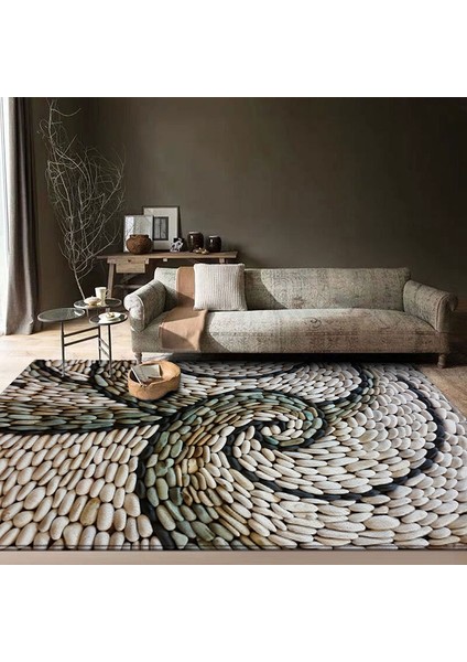 MAT461 Tarzı 60X180CM Renkli Ahşap Çakıl Mat Kadife Halı Oturma Odası Yatak Odası Dekor Için Mandala Halı Ev Illüstrasyon Mutfak Banyo Tapis (Yurt Dışından)