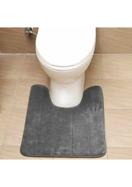 Haki Tarzı Mercan Polar Kaymaz Tuvalet Zemin Mat U-Şekilli Bellek Su Emici Köpük Banyo Paspasları Yıkanabilir Banyo Ayaklı Ped Halı Ev Dekor (Yurt Dışından) fiyatları
