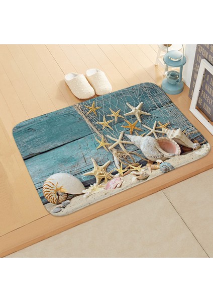 No.1 Stili 40CMX60CM Deniz Tarzı Banyo Banyo Paspas Plaj Deniz Denizyıldızı Dekorasyon Duş Odası Kaymaz Zemin Mat Halı Pazen Paspas Paspas Halı (Yurt Dışından) fırsatları