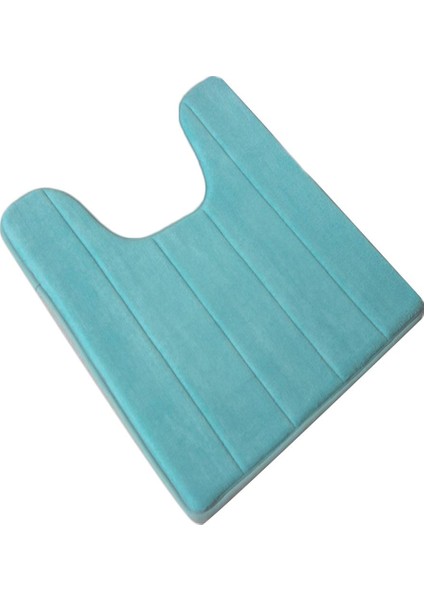 No.6 Stili 50X80CM U Şeklinde Tuvalet Paspası Su Emici Kaymaz Elastik Banyo Halısı Geri Dönüşümlü Ped Duş Koruma Zemin Halısı (Yurt Dışından)