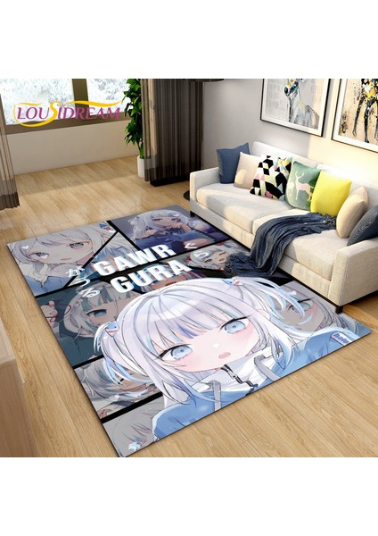No.8 Tarzı 40X60CM Gawr Gura Hololive Sevimli Anime Köpekbalığı Alan Kilim, Oturma Odası Yatak Odası Kanepe Paspas Dekorasyon Için Halı Halı, Çocuklar Kaymaz Zemin Mat (Yurt Dışından)