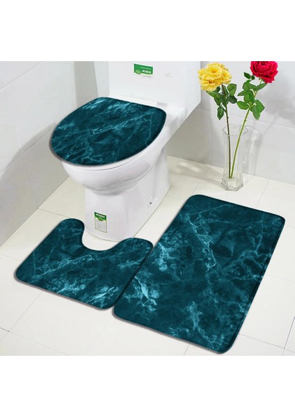 DD-110T Stili 40X60CM-15,7X23,6 Inç Soyut Mermer Banyo Paspas Seti Yaratıcı Geometrik Altın Çizgiler Siyah Ev Halı Banyo Dekorasyon Kaymaz Kilim Tuvalet Kapağı Kapağı (Yurt Dışından) modelleri