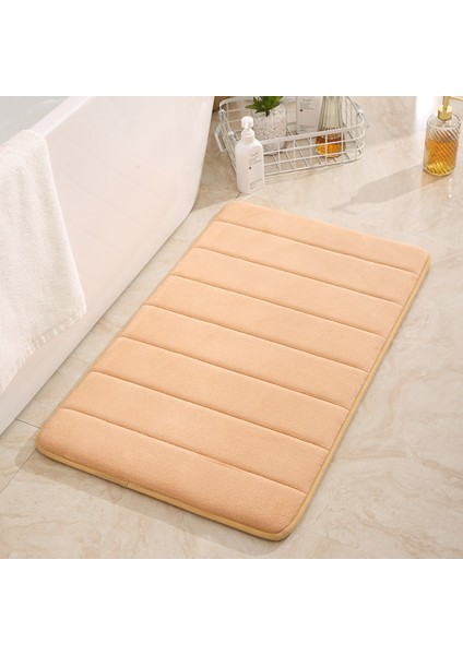 Haki Tarzı 60X90CM Banyo Paspas Banyo Halı Su Emme Halı Shaggy Bellek Köpük Banyo Paspas Mutfak Zemin Banyo Halıları ve Mat Seti Duş Mat (Yurt Dışından)