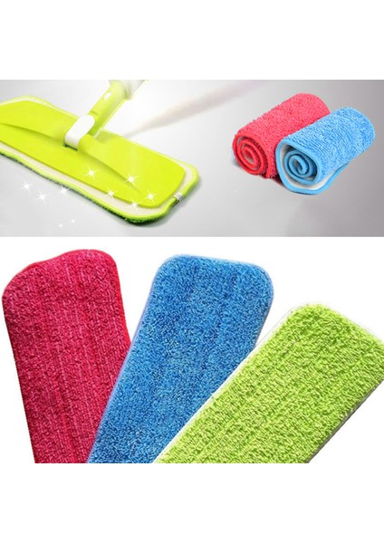 Mavi Stil Paspas Kafası Zemin Temizleme Yedek Bez Mikrofiber Yedek Paspas Pedi Macun Bezi Kapak Ev Sprey Su Püskürtme Düz Toz (Yurt Dışından)