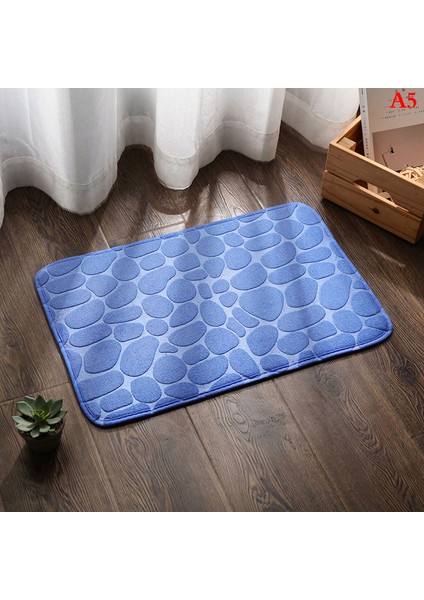 A5 Stili 400MMX600MM Banyo Odası Arnavut Kaldırımı Kabartmalı Banyo Paspas Kaymaz Halılar Lavabo Küvet Yan Kat Halı Duş Paspas Hafızalı Köpük Ped (Yurt Dışından)