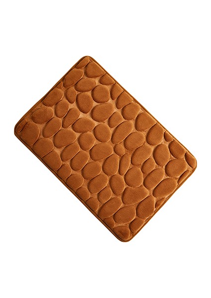 Kahverengi Tarzı 400MMX600MM 3D Stone Memory Foam Banyo Paspası Kalınlaşma Yavaş Toparlanma Paspas Kaymaz Banyo Paspası (Yurt Dışından)