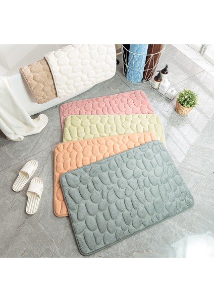A-5 Tarzı Arnavut Kaldırımı Kabartmalı Banyo Banyo Paspas Kaymaz Halılar Lavabo Küvet Yan Kilim Duş Odası Paspas Hafızalı Köpük Ped (Yurt Dışından)