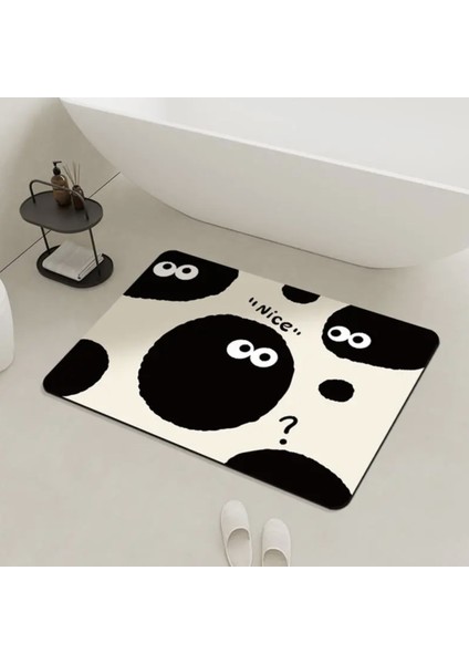 Şanslı Stil 40X60CM Kömür Topu Banyo Emici Zemin Mat Banyo Giriş Kaymaz Ayak Mat Tuvalet Kapı Hızlı Kuru Giriş Halı Ev Dekorasyon (Yurt Dışından) indirimleri