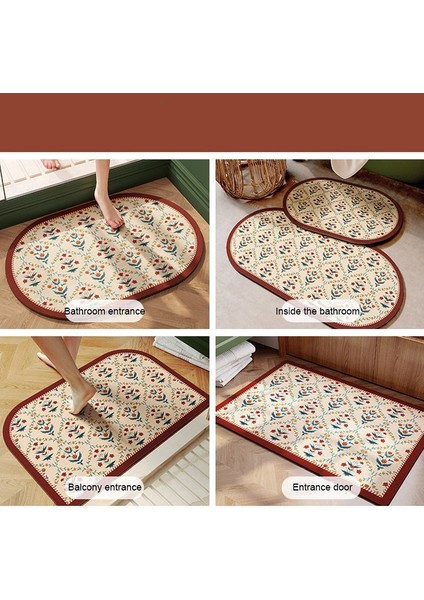 Stil3 Stili 400MMX600MM Banyo Kaymaz Mat Diyatomlu Toprak Malzeme Emici Hızlı Kuru Balkon Zemin Mat Oturma Odası Banyo Mutfak Zemin Mat (Yurt Dışından) fırsatları