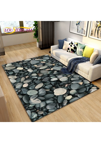 No.12 Tarzı 40X60CM 3D Renk Arnavut Kaldırımı Taş Alan Kilim, Oturma Odası Yatak Odası Dekorasyonu Için Halı Kilim, Mutfak Paspas Banyo Kaymaz Zemin Mat (Yurt Dışından)