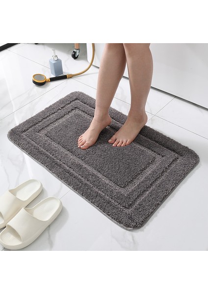 Sarı Stil 50X80CM Kalınlaşmak Tüylü Banyo Paspas Banyo Halıları Modern Mikrofiber Yumuşak Kabarık Halılar Kaymaz Süper Emici Ev Dekor Ayak Paspasları (Yurt Dışından)