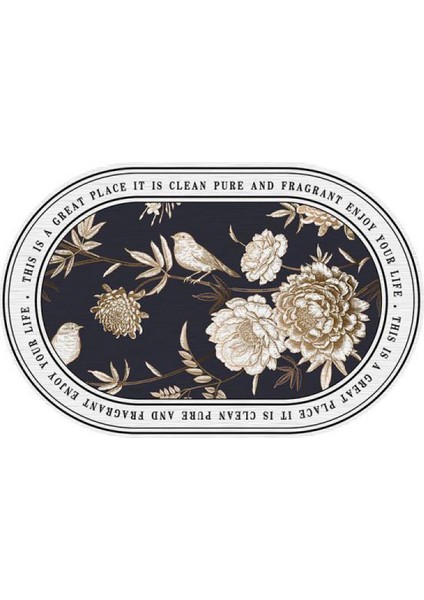 No.11 Tarzı 60X90CM Oval Banyo Paspas Kaymaz Banyo Halısı Ev Giriş Paspas Çiçek Baskılı Mutfak Yatak Odası Kapısı Mat Su Emici Banyo Halıları (Yurt Dışından)