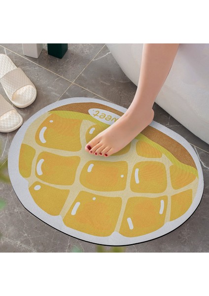 S1 Stili 1s Komik Banyo Paspas Giriş Paspas Emici Hızlı Kuru Banyo Halısı Haşlanmış Yumurta Kabuğu Duş Odası Mat Yumuşak Mutfak Ayak Pedi (Yurt Dışından)
