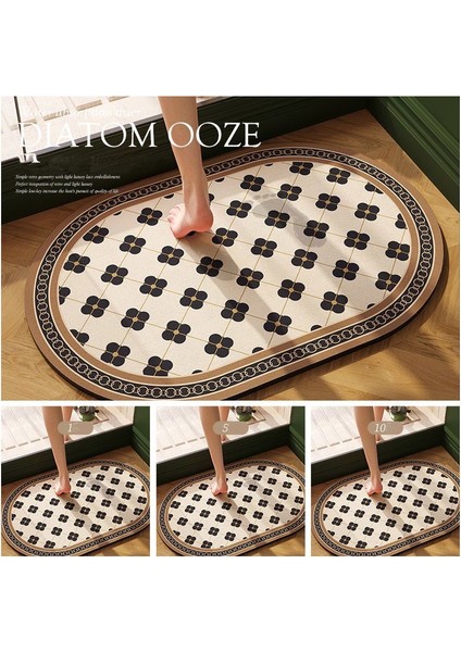 Stil1 Stili 400MMX600MM Banyo Kaymaz Mat Diyatomlu Toprak Malzeme Emici Hızlı Kuru Balkon Zemin Mat Oturma Odası Banyo Mutfak Zemin Mat (Yurt Dışından) fiyatları