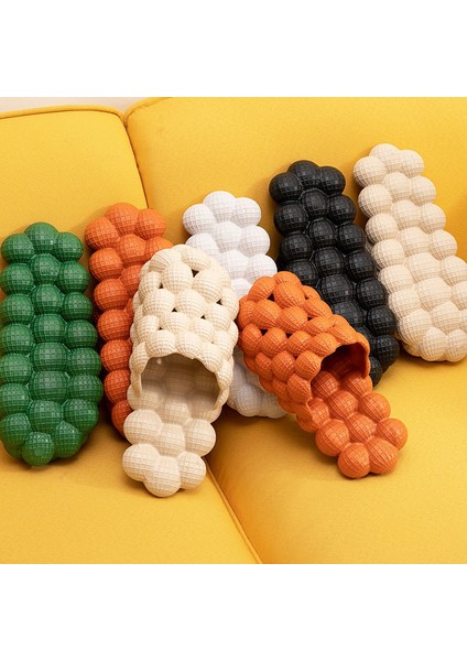 F Tarzı 35-36 1 Adet Kadın Yaz Kabarcık Slaytlar Charms ile Açık Kapalı Toe Terlik Kabarcık Masaj Terlik Sandalet (Yurt Dışından) fırsatları