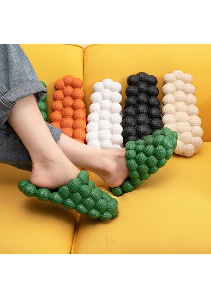 F Tarzı 35-36 1 Adet Kadın Yaz Kabarcık Slaytlar Charms ile Açık Kapalı Toe Terlik Kabarcık Masaj Terlik Sandalet (Yurt Dışından) indirimleri