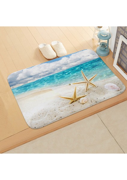 No.9 Stili 40CMX60CM Deniz Tarzı Banyo Banyo Paspas Plaj Deniz Denizyıldızı Dekorasyon Duş Odası Kaymaz Zemin Mat Halı Pazen Paspas Paspas Halı (Yurt Dışından) modelleri