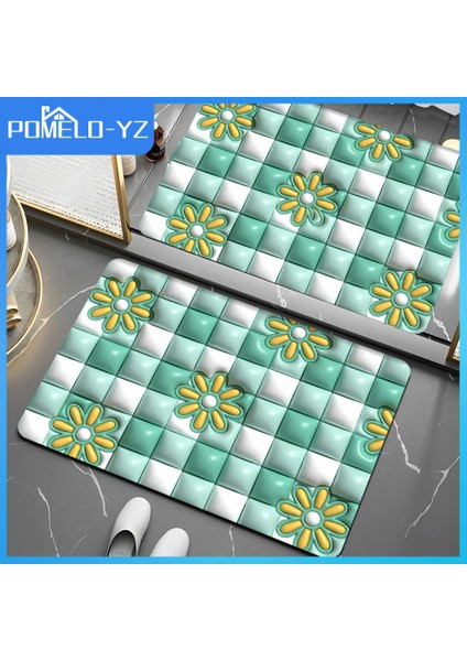 No.3 Tarzı Genişletilmiş Duş Odası Halı Çabuk Kuruyan Yeni Halı Kaymaz Emici Ayak Mat Banyo Aksesuarları 3D Karikatür Banyo Paspası (Yurt Dışından) fiyatları