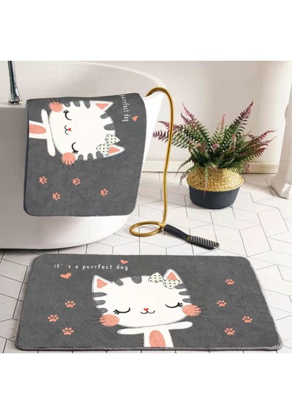 No.7 Tarzı 400MMX600MM Karikatür Karşılama Giriş Paspas Halı Kilim Ev Banyo Oturma Odası Zemin Merdiven Mutfak Koridor Kaymaz Kedi Köpek Pet Mat (Yurt Dışından)