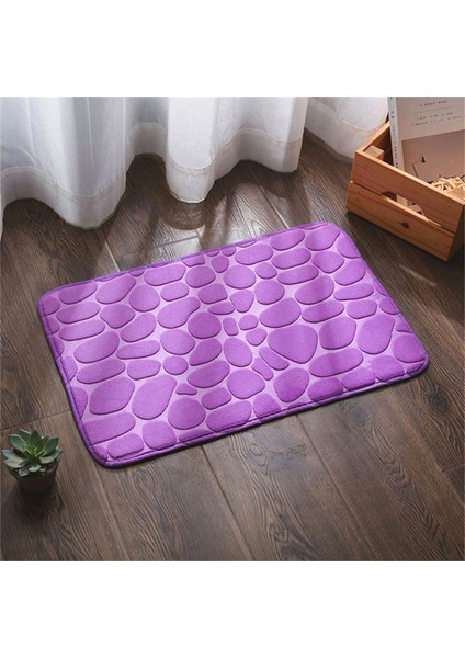 Mor Tarzı Banyo Paspas Modern Oturma Odası Mat Alanı Küçük Halı Yıkanabilir Yatak Odası Banyo Dikdörtgen Kaymaz Tuvalet Zemin Sahte Mat (Yurt Dışından)