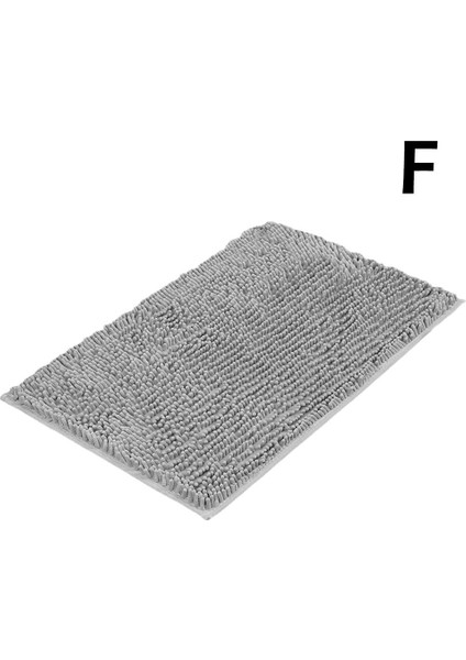 F Tarzı 40 cm x 60 cm Şönil Emici Banyo Zemin Mat Tuvalet Kabarık Mutfak Ayak Halı Pedleri Yatak Odası Halısı Yıkanabilir I6L2 (Yurt Dışından)