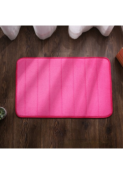 B-Pembe Tarzı 400MMX600MM Emici Banyo Banyo Paspas Bellek Köpük Arnavut Kaldırımı Ayak Mat Zemin Halı Su Emici Kaymaz Halı Duş Odası Halı Ayak Mat (Yurt Dışından)