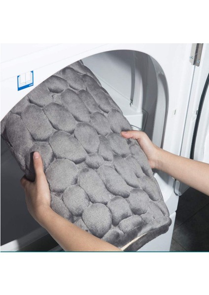 B-Pembe Tarzı 400MMX600MM Emici Banyo Banyo Paspas Bellek Köpük Arnavut Kaldırımı Ayak Mat Zemin Halı Su Emici Kaymaz Halı Duş Odası Halı Ayak Mat (Yurt Dışından) fırsatları