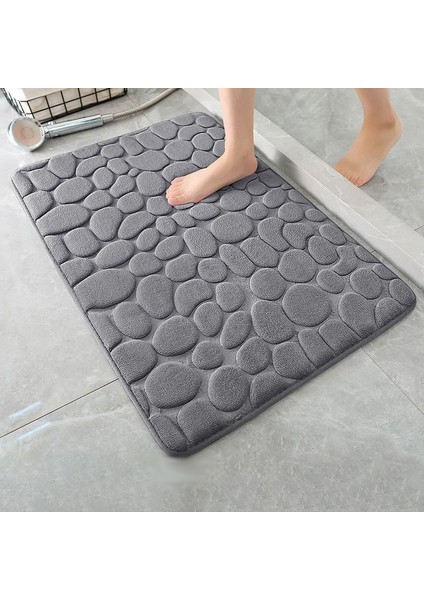 B-Pembe Tarzı 400MMX600MM Emici Banyo Banyo Paspas Bellek Köpük Arnavut Kaldırımı Ayak Mat Zemin Halı Su Emici Kaymaz Halı Duş Odası Halı Ayak Mat (Yurt Dışından) indirimleri