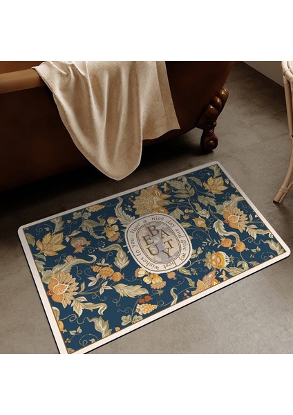 N13 Tarzı 40X60CM Retro Orijinal Banyo Paspas Kauçuk Duş Matı Absorbe Hızlı Kuruyan Banyo Halısı Kaymaz Giriş Paspas Zemin Halısı Tuvalet Için (Yurt Dışından)