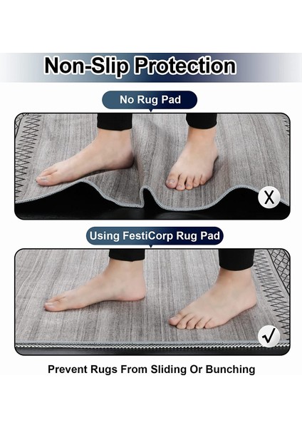 50X80CM Stili Kaymaz Halı Pedi Tutucu Yeniden Kullanılabilir Halı Pedleri Halı Yaması Herhangi Bir Sert Yüzey Zemini Için Halı Kavrama Halı Pedi Anti Patinaj Mat (Yurt Dışından) indirimleri