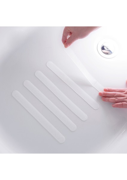 Siyah Stil 12 Adet Eva Kauçuk Banyo Kaymaz Etiket Merdiven Basamakları Küvet Kaymaz Şeffaf Banyo Duş Kaymaz Şerit (Yurt Dışından) fırsatları