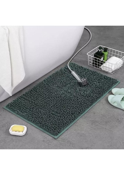 C Tarzı 40 cm x 60 cm Şönil Emici Banyo Zemin Mat Tuvalet Kabarık Mutfak Ayak Halı Pedleri Yatak Odası Halısı Yıkanabilir I6L2 (Yurt Dışından)