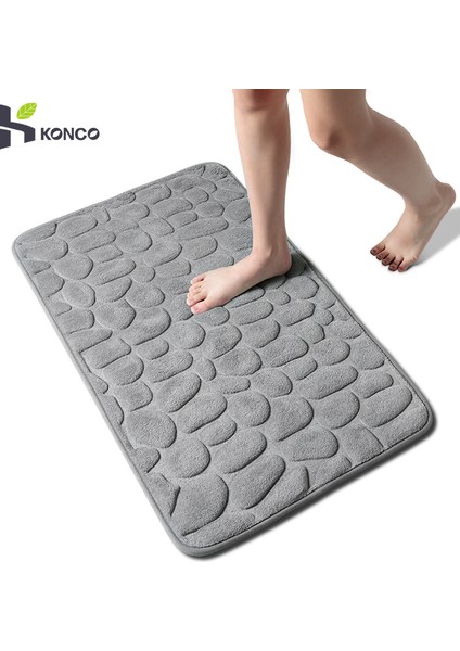 Beyaz Stil 40X60CM Arnavut Kaldırımı Banyo Paspas Kaymaz Duş Halısı Yumuşak Ayak Pedi Kabartmalı Banyo Halıları Bellek Köpük Banyo Paspas Emici Hızlı Kuru (Yurt Dışından) fiyatları