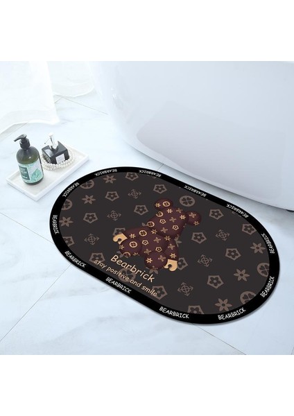 Beyaz Stil 40X60CM Süper Emici Duş Banyo Paspas Banyo Kaymaz Halı Kilim Basit Mutfak Giriş Yumuşak Kapı Küvet Yan Banyo Paspas Ev Dekor (Yurt Dışından)
