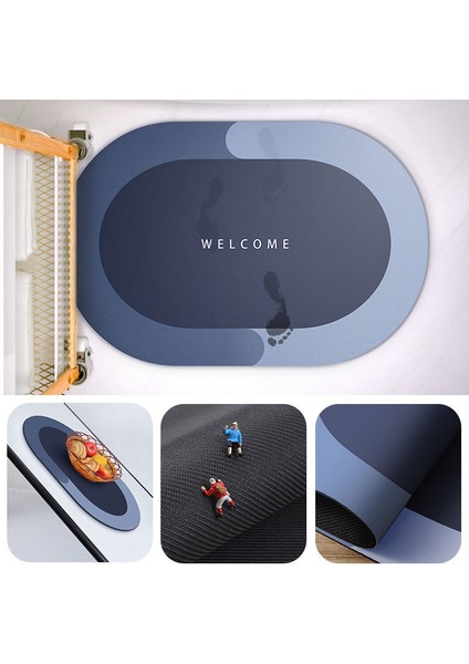 B-Gri Tarzı 40X60CM Banyo Paspas Süper Emici Duş Banyo Kaymaz Halı Kilim Basit Mutfak Giriş Yumuşak Kapı Küvet Yan Banyo Paspas Ev Dekor (Yurt Dışından) fiyatları
